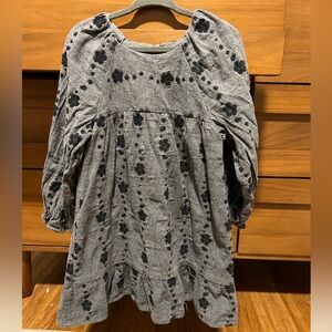 Zara Gray Floral  Dress